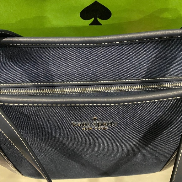 Kate spade denim fabric tote bag - Picture 5 of 6